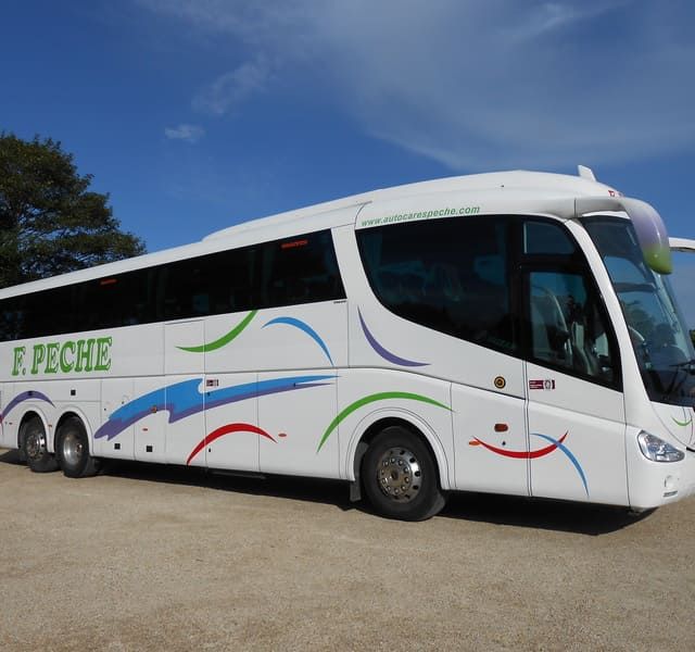 Autocares Peche autobus blanco